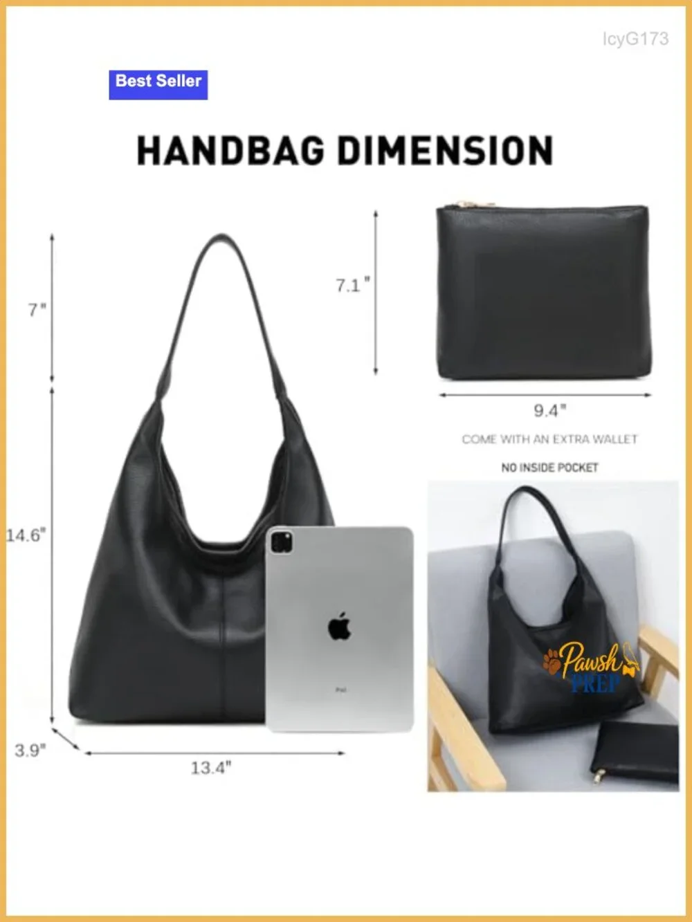 Women Slouchy Pu Leather Hobo Shoulder Bag Tote Work Travel Large Capacity
